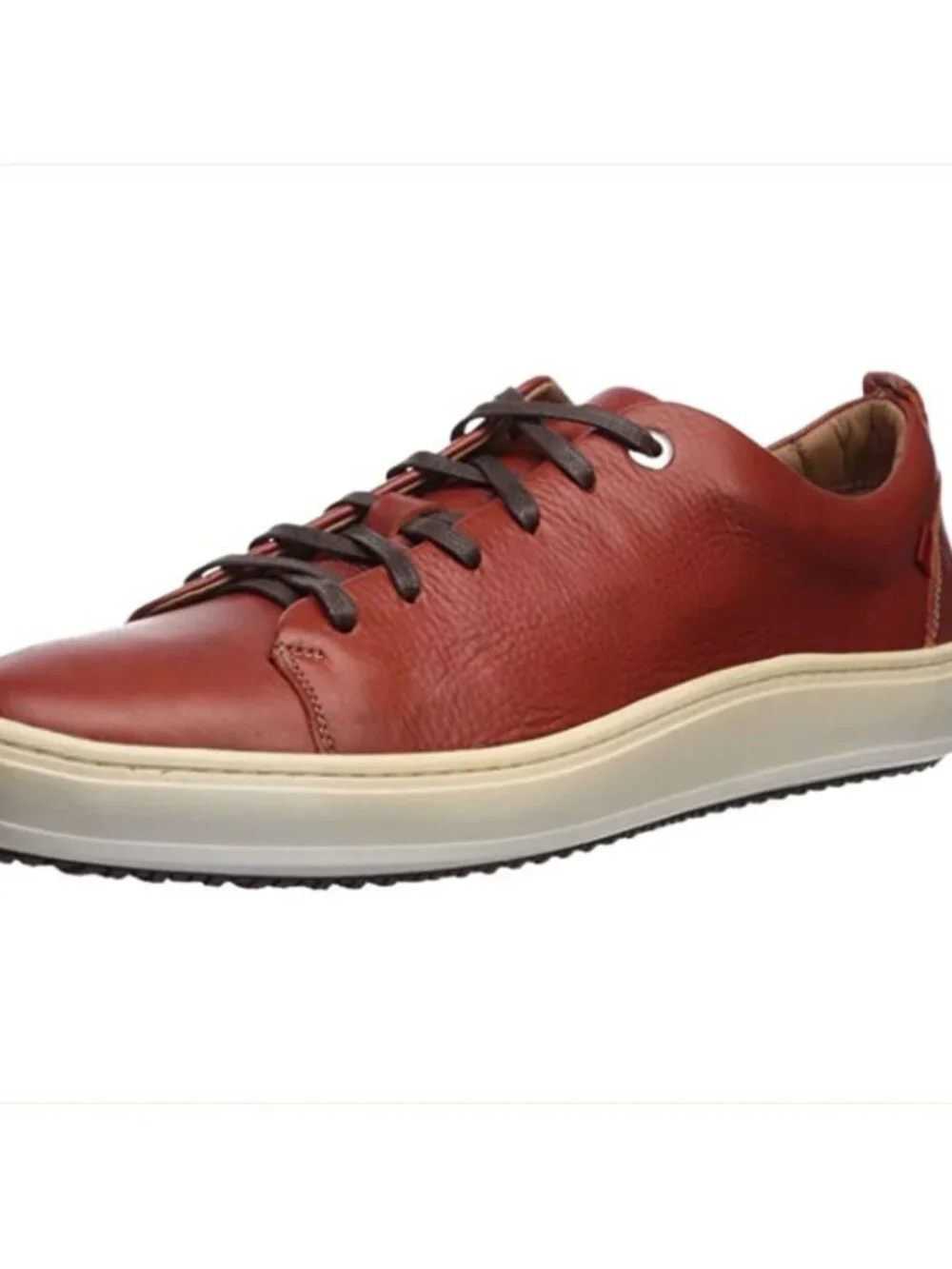 Men's Genuine Leather Union Square Sneaker (Rust Grainy) - Size 9 (US) - New